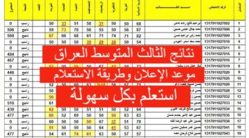 حملها PDF.. نتائج امتحانات الصف الثالث المتوسط 2024 العراق للدور الأول عبر موقع نتائجنا "ملازمنا" والوزارة