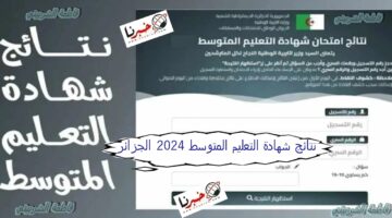 "من هنا" لينكbem onec dz نتائج شهادة التعليم المتوسط 2024 الجزائر.. اعرف نتيجتك الآن