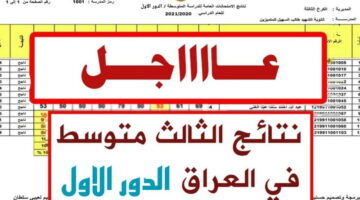 كشوفات pdf نتائج طلاب الثالث متوسط نينوى وبغداد وواسط وعموم المحافظات epedu.gov.iq ونتائجنا results.mlazemna