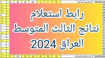 قريبا.. موعد ظهور نتيجة الثالث المتوسط عموم العراق عبر موقع الوزارة