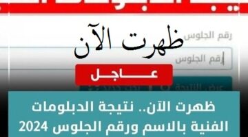 برقم الجلوس الآن .. رابط natega fany emis gov eg ظهرت نتيجة الدبلومات الفنية
