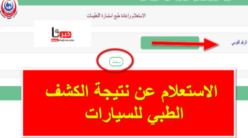 إلكترونياً .. آلية الاستعلام عن نتيجة الكشف الطبي للسيارات 2024 عبر منصة وزارة الصحة والسكان