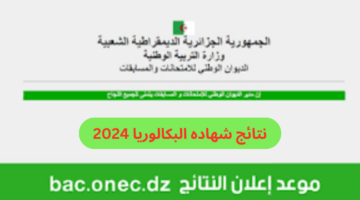 لينك مباشر سريع.. نتائج شهادة بكالوريا الجزائر 2024 “bem.onec.dz”