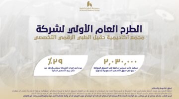 عاجل.. إلغاء طرح وإدراج أسهم شركة مجمع أكاديمية الحقيل الطبي في "نمو"
