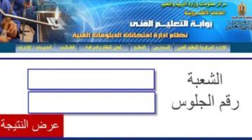 نتيجة الدبلومات الفنية 2024 الدور الأول عبر بوابة التعليم الفني برقم الجلوس