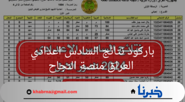 "وزارة التربية"تتيح باركود نتائج السادس اعدادي العراق منصة النجاح