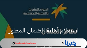 الأن.. رابط الاستعلام عن أهلية الضمان الاجتماعي المطور دفعة أغسطس 1446