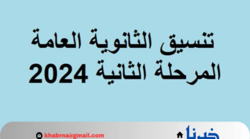 تنسيق الثانويه العامه المرحله الثانيه 2024/2025 والحدود الدنيا للقبول في كافة المحافظات