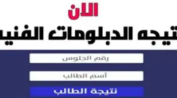 ه‍ــــذا رابط نتيجة الدبلومات الفنية 2024 بالاسم ورقم الجلوس عبر بوابة نتائج التعليم الفني fany.emis.gov.eg