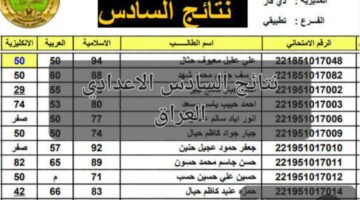 رابط نتائج السادس الاعدادي في العراق عبر موقع الوزارة