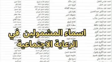 أسماء الوجبة الأخيرة الرعاية الاجتماعية كيفية الاستعلام والشروط والأوراق اللازمة