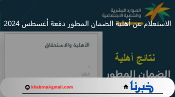 لينك مباشر.. خطوات الاستعلام عن أهلية الضمان المطور دفعة أغسطس 2024