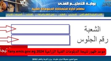 "هنا" الرابط الرسمي لنتيجة الدبلومات الفنية لجميع المحافظات وجميع الشعب