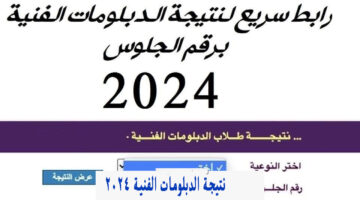 "استعلم عن نتيجتك حالا".. نتيجة الدبلومات الفنية 2024 صناعي، تجاري، زراعي، فندقي عبر موقع التعليم الفني