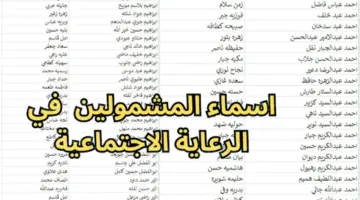 رابط الاستعلام عن أسماء الرعاية الاجتماعية الوجبة السابعة في العراق 2024م