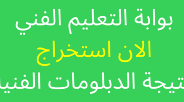 “هنُا” نتيجة الثانوي تجاري-صناعي-زراعي برقم الجلوس 2024 نتائج الدبلومات الفنية بوابة التعليم الفني