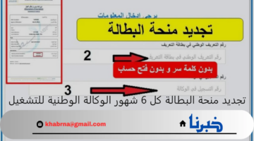 الوكالة الوطنية للتشغيل تحدد خطوات تجديد منحة البطالة كل 6 شهور