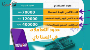 "400 ألف" .. حدود المعاملات المالية اليومية والشهرية عبر تطبيق انستا باي 2024