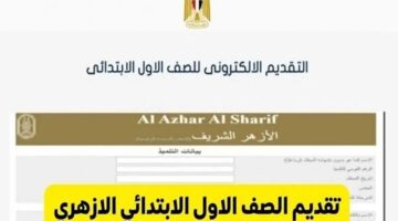 "قدم لابنك حالا".. خطوات تقديم الصف الأول الابتدائي الأزهري 2024-2025 عبر بوابة الأزهر الرسمية azhar.gov.eg