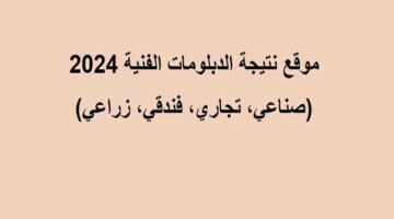 "بالأسم ورقم الجلوس" رابط الاستعلام عن نتيجة الدبلومات الفنية 2024 عبر بوابة التعليم الفني