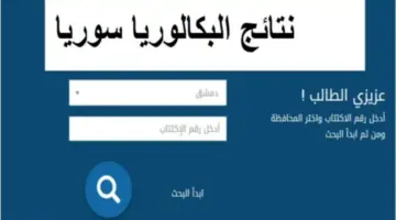 moed.gov.sy رابط نتائج البكالوريا سوريا 2024 برقم الاكتتاب عبر موقع وزارة التربية السورية في جميع المحافظات