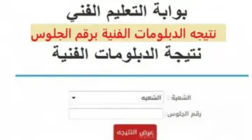 "ترقبوا ظهورها".. رابط نتيجة الدبلومات الفنية 2024 برقم الجلوس كل الشعب عبر بوابة التعليم الفني