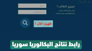 ناجح ✅ صدور نتائج البكالوريا سوريا 2024 حسب اسم الطالب ورقم اكتتابه موقع الوزارة