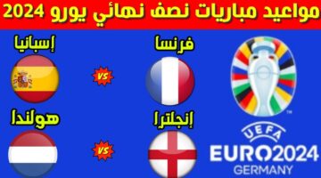 "المربع الذهبي".. مواعيد مباريات نصف نهائي يورو 2024 والقنوات الناقلة