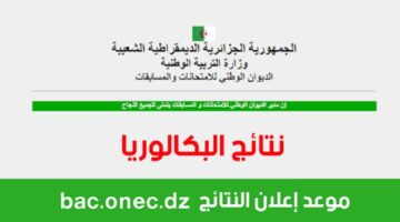 "نتيجة الباك bac.once.dz".. موعد نتائج بكالوريا 2024 الجزائر الديوان الوطني ورابط مباشر للاستعلام