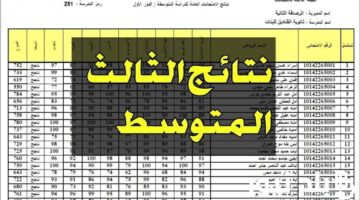هنـا .. رابـط نتائج الثالث المتوسط العراق الدور الأول 2024 عموم المحافظات