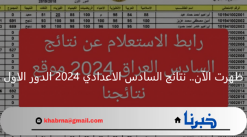 ظهرت الآن.. نتائج السادس الاعدادي 2024 الدور الاول موقع نتائجنا كل المحافظات PDF