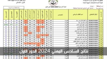 الأن.. رابط نتائج السادس المهني الدور الاول 2024 عبر نتائجنا