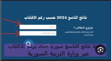 "طــالع مجموعك" نتائج الصف التاسع سوريا 2024 برقم الاكتتاب لجميع المحافظات من موقع وزارة التربية السورية