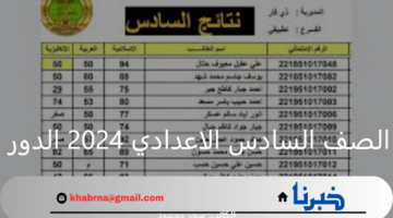 "متاح الآن".. نتائج الصف السادس الاعدادي 2024 الدور الاول عموم العراق عبر موقع وزارة التربية العراقية