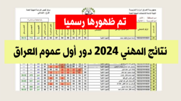 نتائج المهني 2024 دور أول جميع المحافظات وكل التفاصيل عن النتيجة