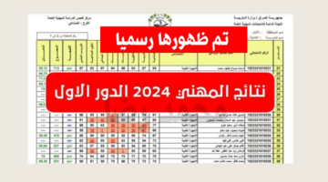 ظهرت حالا.. نتائج المهني كاملة جميع الفروع الدور الاول 2024 متاحة للجميع الآن