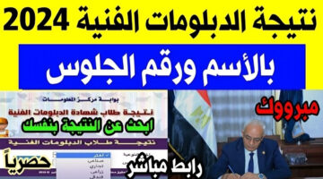 استعلم برقم الجلوس.. نتيجة الدبلومات الفنية 2024 عبر بوابة التعليم الفني