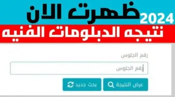استعلم الآن برقم الجلوس .. نتيجة الدبلومات الفنية 2024 متاحة عبر بوابة التعليم الفني