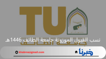 الاستعلام عن نسب القبول الموزونة جامعة الطائف 1446هـ وشروط التقديم