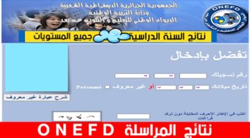 بالأسم واللقب: استخرج نتائج امتحان اثبات المستوى ONEFD "مراسلة" حسب الولايات "الجزائر، وهران، المدية، سطيف"