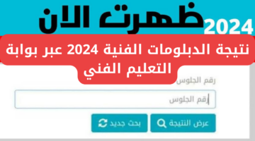 "من هُنـــــا".. رابط نتيجة الدبلومات الفنية 2024 نظام الثلاث سنوات عبر fany.emis.gov.eg بوابة التعليم الفني