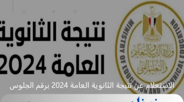 طريقة الاستعلام عن نتيجة الثانوية العامة 2024 برقم الجلوس عبر موقع وزارة التربية والتعليم