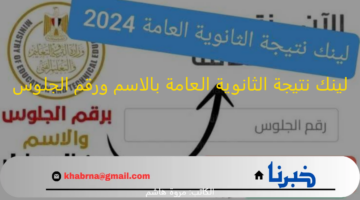 موقع الوزارة : لينك نتيجة الثانوية العامة بالاسم ورقم الجلوس 2024 "علمى - ادبى " emis.gov.eg