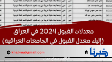 متاح الآن .. الاستعلام عن معدلات القبول للفرع العلمي 2024 العراق رسميًا