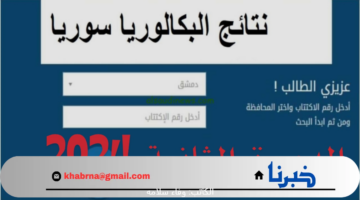 نتيجة البكالوريا 2024 سوريا الدورة الثانية عبر لينك www.moed.gov.sy النتائج الامتحانية حسب الاسم