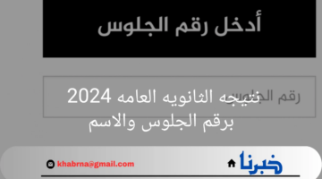 "الآن" لينك نتيجه الثانويه العامه 2024 برقم الجلوس والاسم thanwya.emis.gov.eg