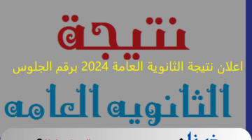موقع الوزارة المعتمد: اعلان نتيجة الثانوية العامة 2024 برقم الجلوس "علمى - ادبى" ..مبروك للناجحين