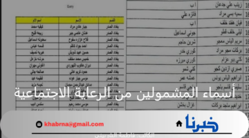 هل نزلت أسماء المشمولين من الرعاية الاجتماعية 2024؟.. وزارة العمل تجيب