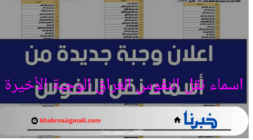 أسماء نقل النفوس العراق الوجبة الأخيرة 2024 وطريقة الاستعلام عن الخدمة
