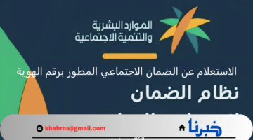 بالخطوات.. رابط sbis.hrsd.gov.sa الاستعلام عن الضمان الاجتماعي المطور برقم الهوية 1446